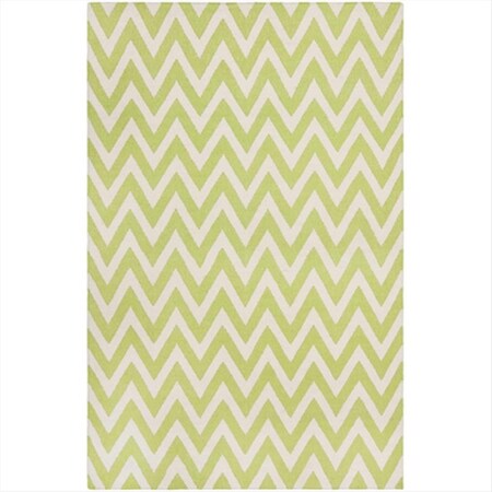 Safavieh 9 Ft. X 12 Ft. Large Rectangle Contemporary Dhurries- Green And Ivory- Flatweave Rug DHU557A-9